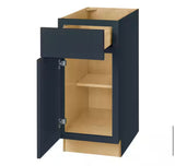 Avondale 15 in. W x 24 in. D x 34.5 in. H Ready to Assemble Plywood Shaker Base Kitchen Cabinet in Ink Blue