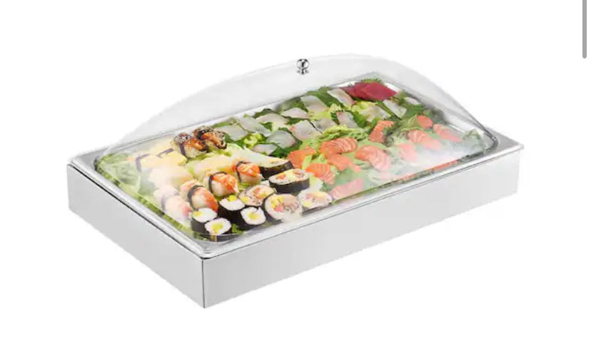 Countertop Food Serving Display Container 1x1 Pan Stainless Steel Food Serving Buffet Condiment Dispenser Chafing Dishes