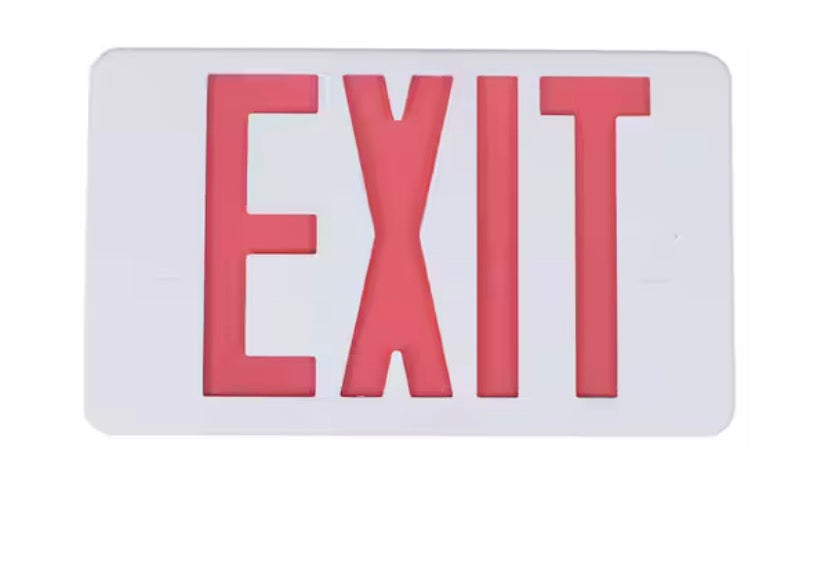 14-Watt Equivalent Integrated LED White Exit Sign with Ni-Cad 4.8-Volt Battery