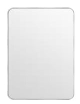 20 in. W x 30.2 in. H Rectangular Aluminum Frame Square Silver Wall Mirror