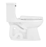 Power Flush 1-piece 1.28 GPF Single-Flush Elongated Toilet in White Seat Included
