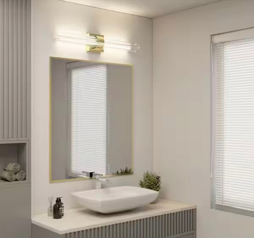 Dorado 27 in. 5CCT 1-Light Gold Integrated LED Vanity Wall Light
