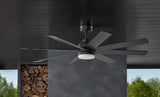 Celene II 62 in. Indoor/Outdoor Matte Black DC Motor Ceiling Fan with Adjustable White Integrated LED w/ Remote Included