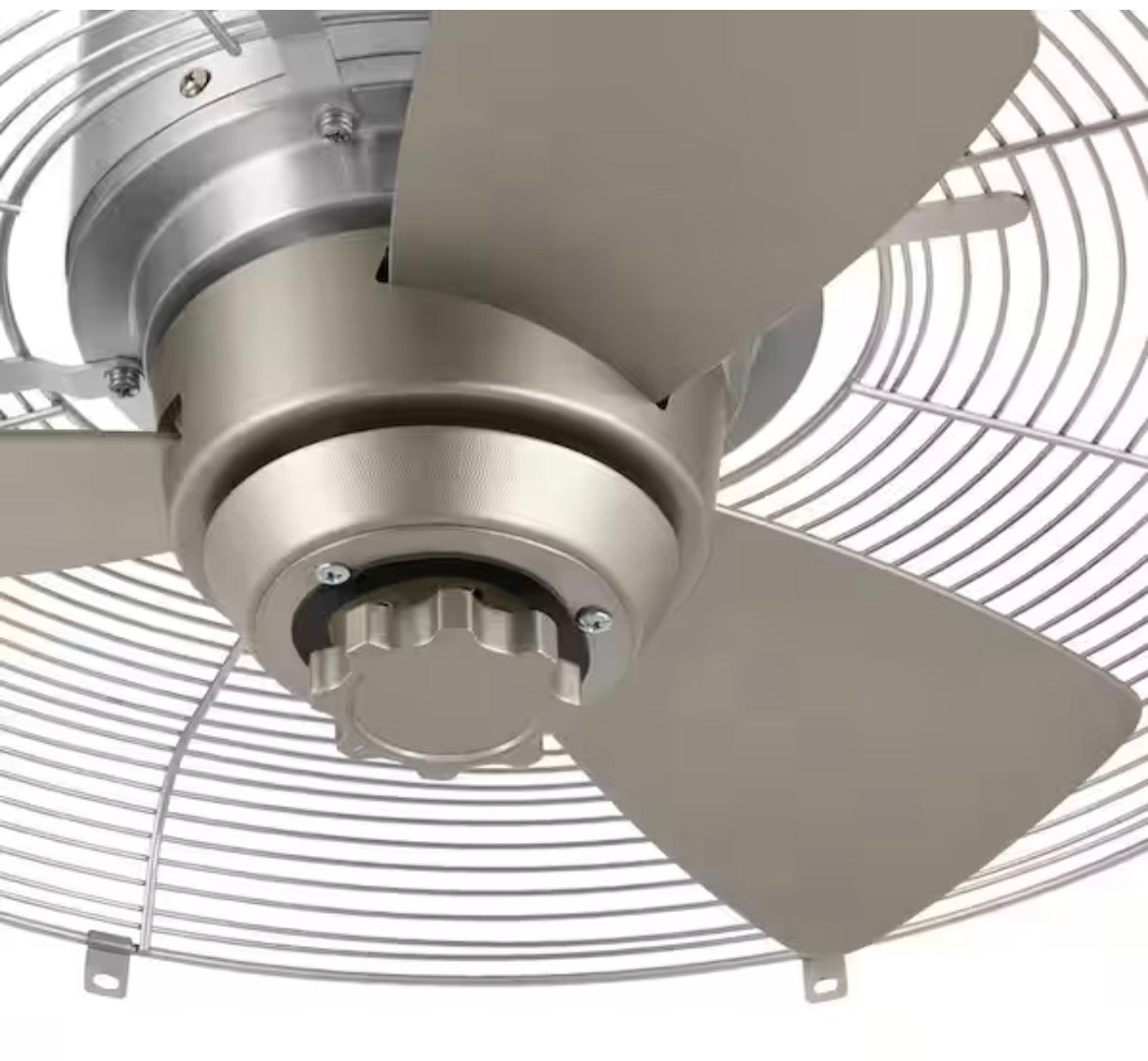 Conyer 20 in. Indoor/Wet Outdoor 3-Speed Anywhere Fan Silver with Convenient Hanging Hook