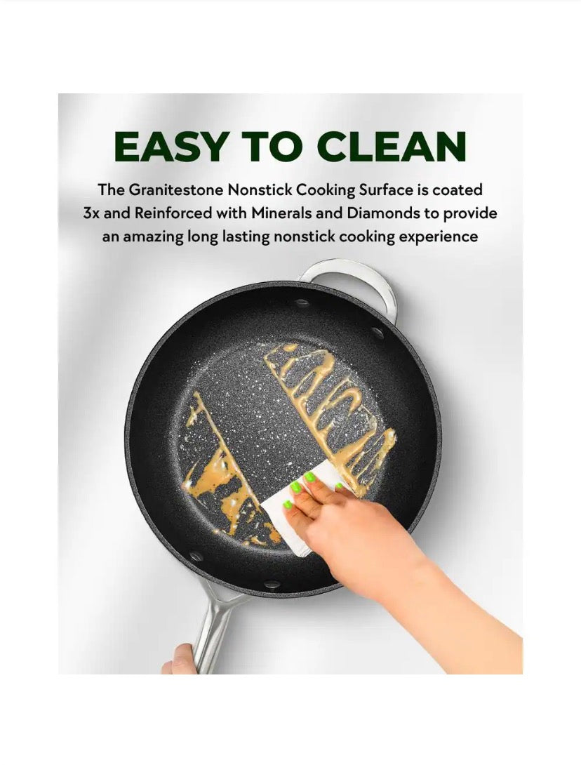 Armor Max 4 qt. Aluminum Hard Anodized Heavy Duty 4-Layer Ultra Release Nonstick Deep Saute Pan with Lid