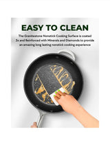 Armor Max 4 qt. Aluminum Hard Anodized Heavy Duty 4-Layer Ultra Release Nonstick Deep Saute Pan with Lid