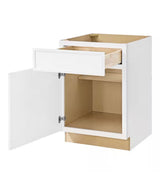 Leyton 24 in. W x 24 in. D x 34.5 in. H Ready to Assemble Plywood Slim Shaker Base Kitchen Cabinet in Alpine White