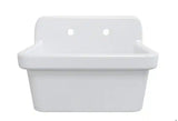 Mason 10 Gallon 20 in. D x 24 in. W Wall Mount Laundry/Utility Sink in Crisp White with Basket Strainer