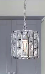 Kristella 1-Light Chrome Crystal Pendant Light