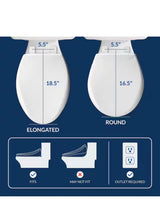 HD-7000 Electric Bidet Seat for Round Toilets in White with Fusion Heating Technology
