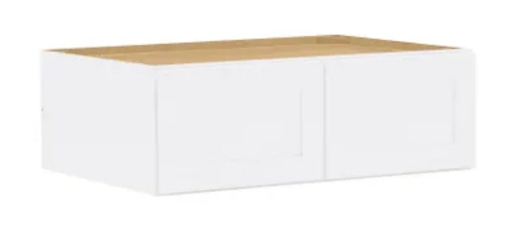 Avondale 36 in. W x 24 in. D x 12 in. H Ready to Assemble Plywood Shaker Wall Bridge Kitchen Cabinet in Alpine White