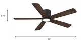 Britton 52 in. Integrated LED Indoor Matte Black Ceiling Fan with Light Kit and Remote Control