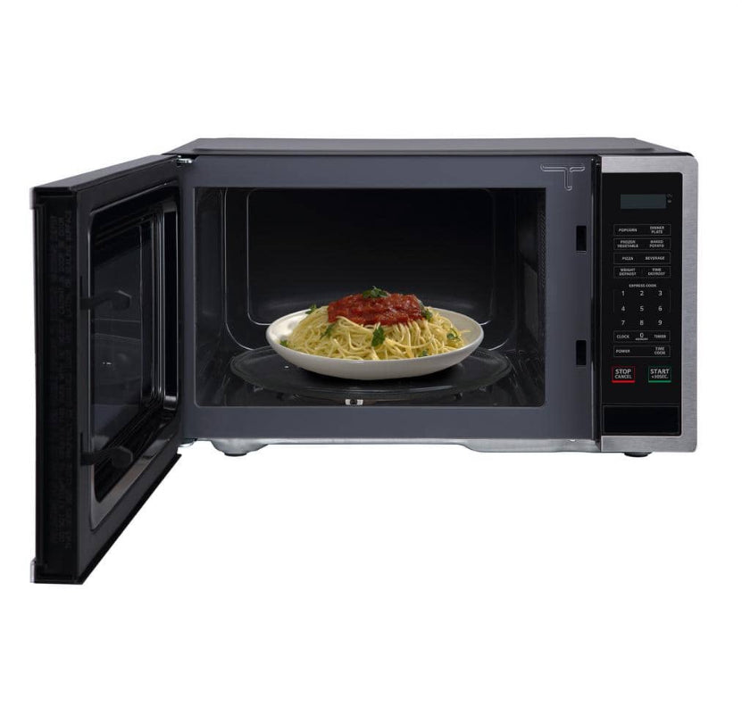 18.6 in W, 0.9 cu. ft. Countertop Microwave, in Stainless Steel with 900-Watt Cooking Power