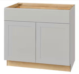 Avondale 36 in. W x 24 in. D x 34.5 in. H Ready to Assemble Plywood Shaker Base Kitchen Cabinet in Dove Gray