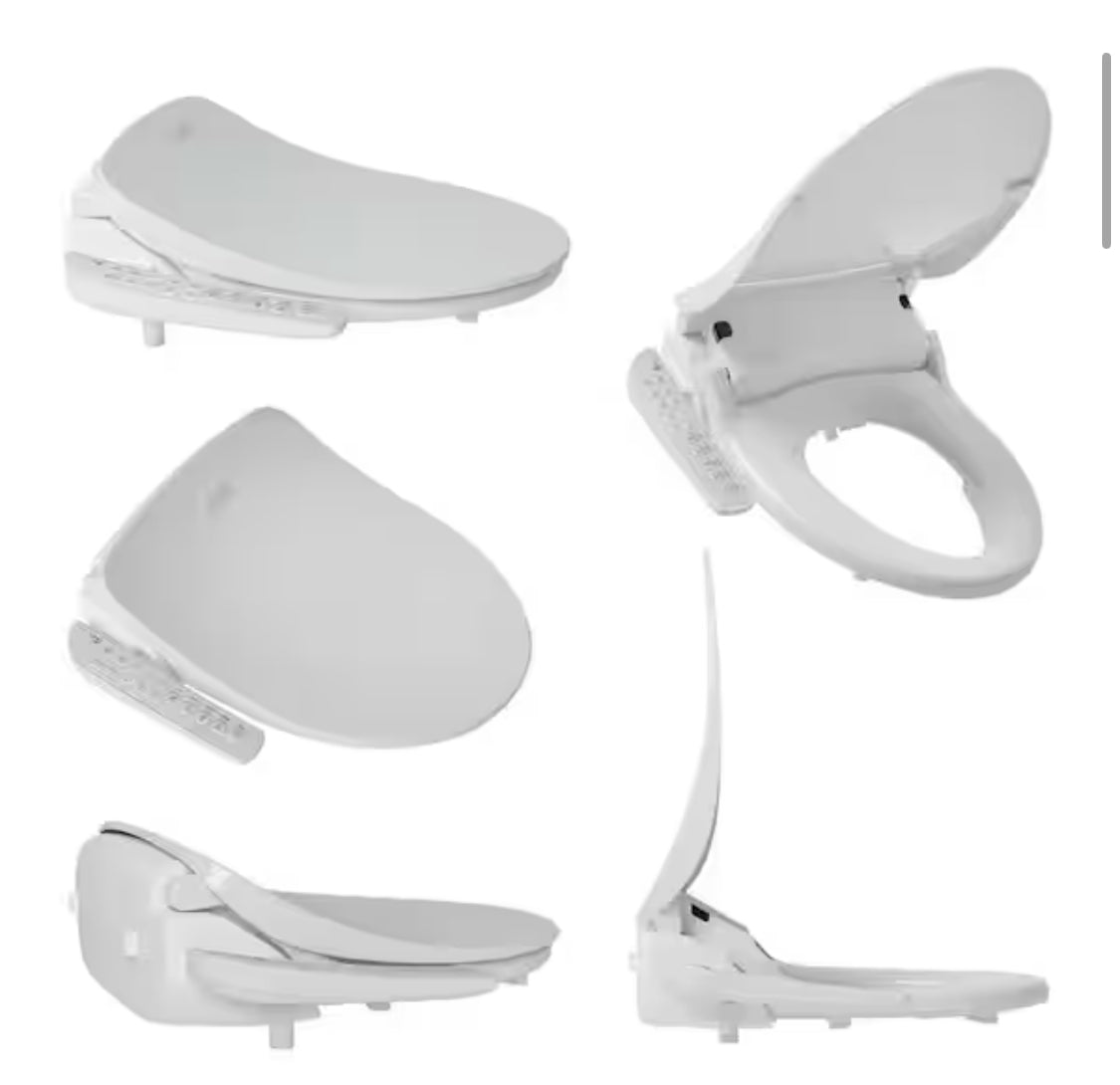 HD-7000 Electric Bidet Seat for Elongated Toilets in White with Fusion Heating Technology