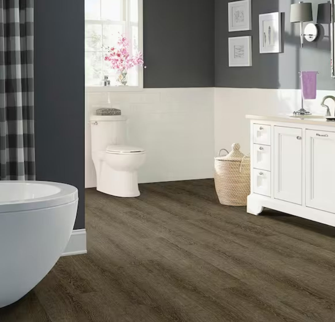 Grey Ash 4 MIL x 6 in. W x 36 in. L Peel and Stick Water Resistant Vinyl Plank Flooring (36 sqft/case)