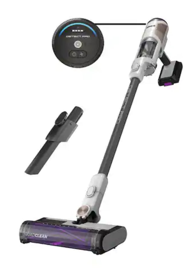 Detect Pro Bagless Cordless HEPA Stick Vacuum with QuadClean Multi-Surface Brushroll in Dark Grey