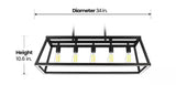 Katalyst 60-Watt 5-Light Matte Black Modern Adjustable CCT and 3-Light Modes Integrated LED Chandelier Light