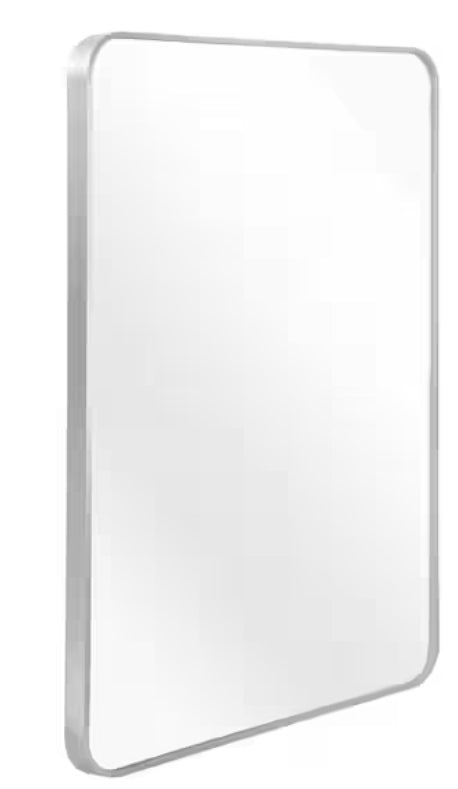 Ta. 24 in. W x 36 in. H Silver Rectangle Framed Mirror
