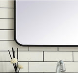 Evermore 36 X 20 inch Black Mirror