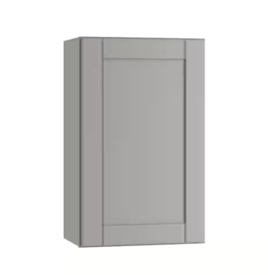 Richmond Vesuvius Gray Plywood Shaker Stock Ready to Assemble Wall Kitchen Cabinet Sft Cls 21 in W x 12 in D x 36 in H