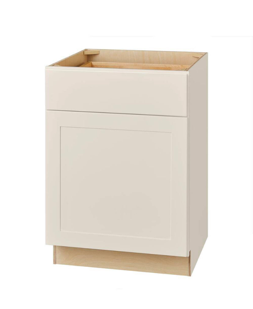 Avondale 24 in. W x 24 in. D x 34.5 in. H Ready to Assemble Plywood Shaker Base Kitchen Cabinet in Antique White