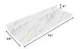 6 ft. L x 25 in. D Engineered Composite Countertop in Calcutta Blanc with Satin Finish