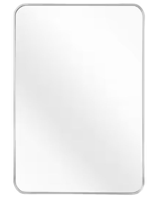 Ta. 24 in. W x 36 in. H Silver Rectangle Framed Mirror