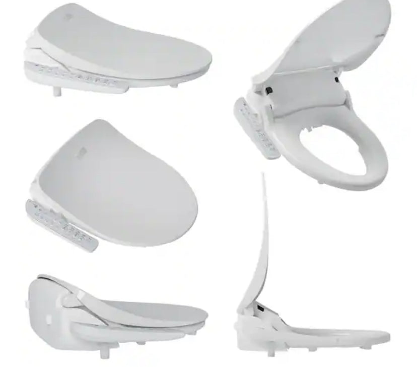 HD-7000 Electric Bidet Seat for Elongated Toilets in White with Fusion Heating Technology