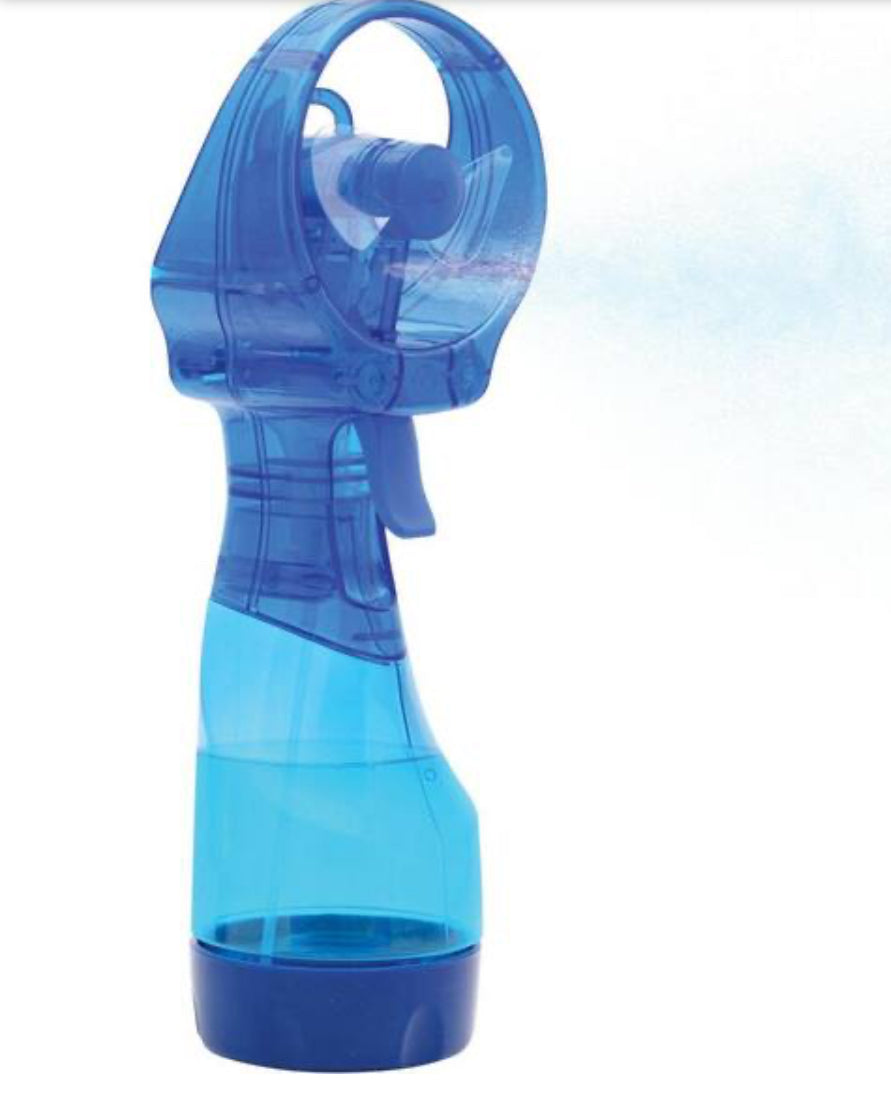 Deluxe 3.07 in. Water Misting Personal Fan in Blue