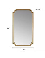 Adelaide 21.25 in. W x 38 in. H Gold Wall Mirror