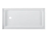Voltaire 32 in. x 60 in. Acrylic, Single-Threshold, Left-Hand Drain, Shower Base in White