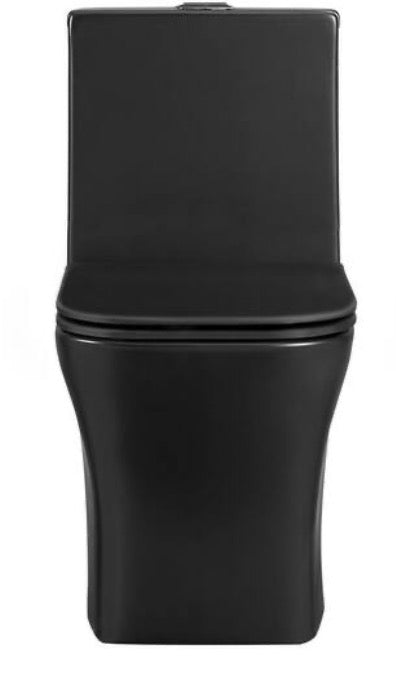 Concorde One-Piece 1.6 GPF Dual Flush Square Toilet in Black