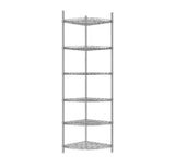 Chrome 6-Layer Triangular Metal Storage Rack, Waterproof Adjustable Height for Bathroom, Living Room, Kitchen, Laundry