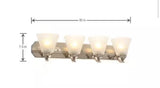 Tavish 30 in. 4-Light Brushed Nickel Classic Vanity with Frosted Glass Shade