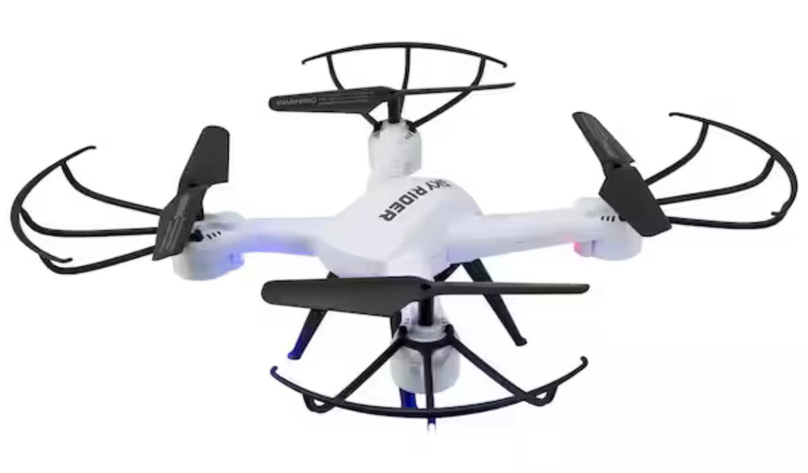 Pro Quadcopter Drone with Wi-Fi Camera, Remote and Phone Holder, White