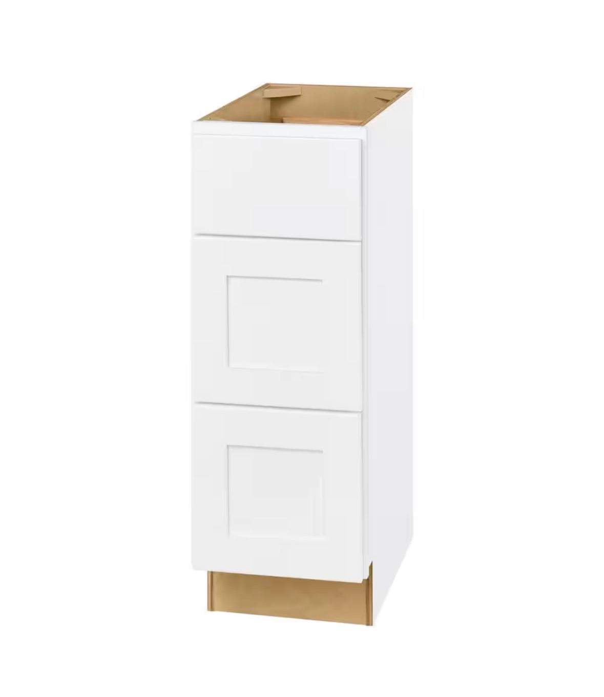 Avondale Shaker Alpine White Ready to Assemble Plywood 12 in Vanity Drawer Base (12in W x 21in D x 34.5in H)