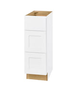 Avondale Shaker Alpine White Ready to Assemble Plywood 12 in Vanity Drawer Base (12in W x 21in D x 34.5in H)