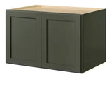 Avondale 36 in. W x 24 in. D x 24 in. H Ready to Assemble Plywood Shaker Wall Bridge Kitchen Cabinet in Fern Green