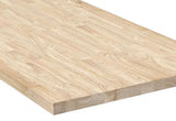 5 ft. L x 30 in. D Unfinished Hevea Solid Wood Butcher Block Desktop Countertop with Square Edge