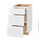 Avondale Shaker Alpine White Quick Assemble Plywood 18 in Drawer Base Kitchen Cabinet (18 in W x 24 in D x 34.5 in H)