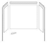 Elite 32 in. x 60 in. x 60 in. 9-Piece Easy Three-Piece Glue Up Adhesive Tub Surround in Triton