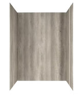 Passage 60 in. W x 72 in. H 4-Piece Glue-Up Composite Alcove Shower Wall Surround in Gray Timber