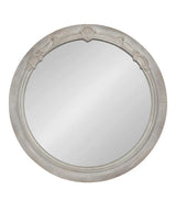 Irelyn 26.00 in. H x 26.00 in. W Gray Round Rustic Framed Decorative Wall Mirror