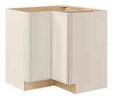 Leyton 32 in. W x 32 in. D x 34.5 in. H Ready to Assemble Plywood Slim Shaker Lazy Susan Corner Cabinet in Antique White