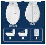 HD-7000 Electric Bidet Seat for Elongated Toilets in White with Fusion Heating Technology