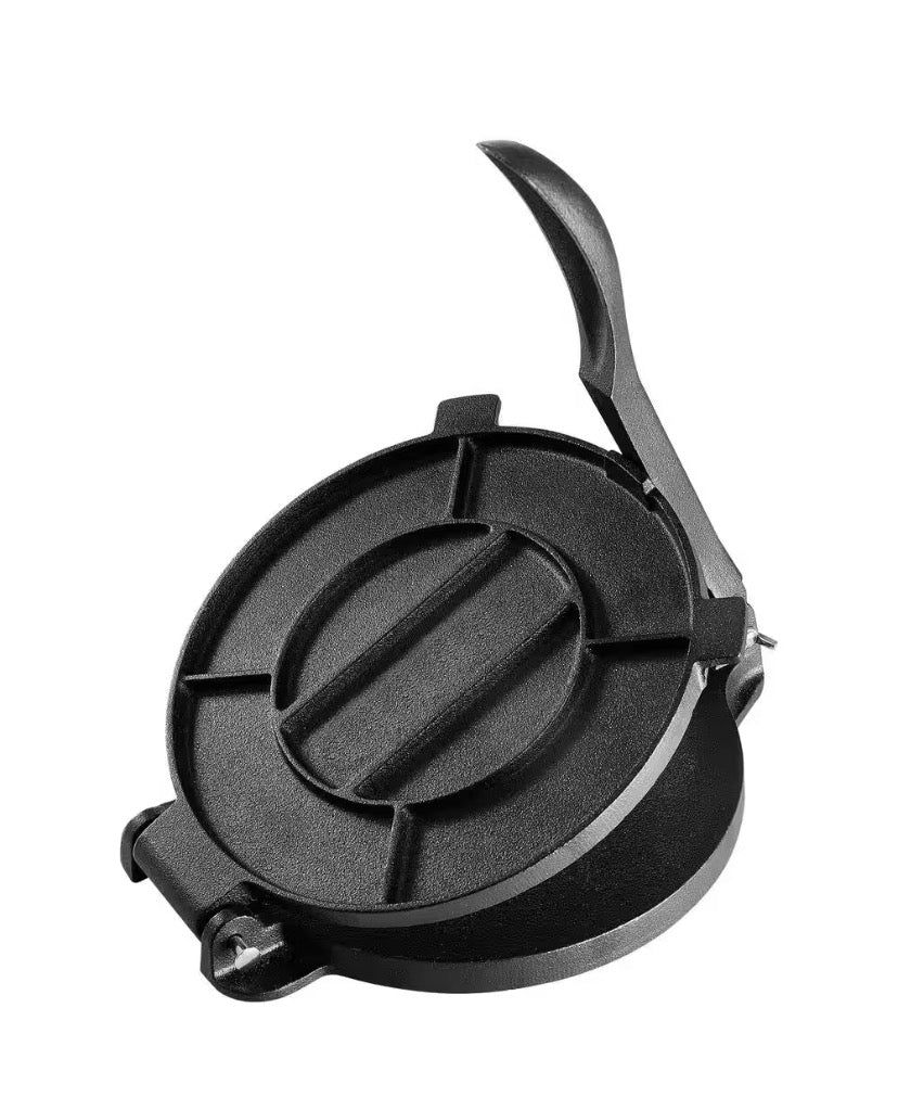 Tortilla Press, 10-in. Cast Iron Roti and Tortilla Maker, Heavy Duty Pre-Seasoned Tortilladora