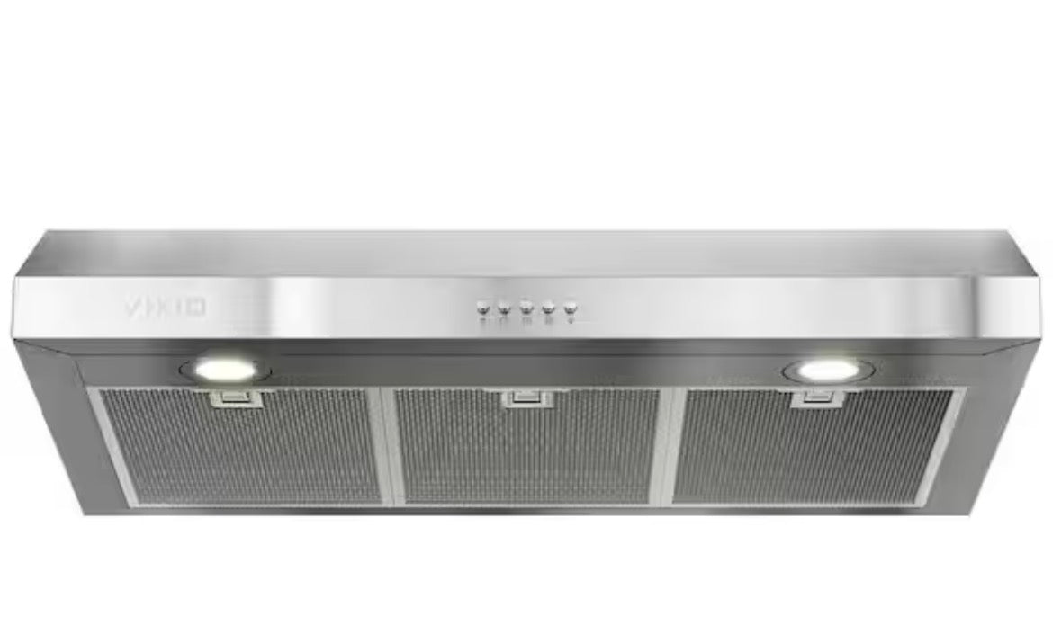 36 in. 600 CFM Ducted Under Cabinet Range Hood with Lights in Stainless Steel