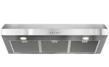 36 in. 600 CFM Ducted Under Cabinet Range Hood with Lights in Stainless Steel