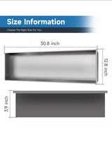 30 in. W x 12 in. H x 4 in. D Bathroom Shower Niche Standard Niche Over Mount Installation in Brushed Nickel
